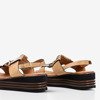 Béžové dámské sandály na platformě Gumessa - Obuv 1
