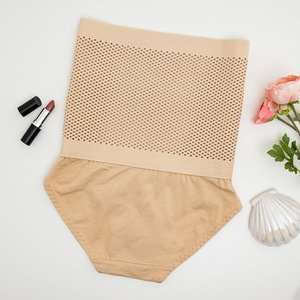 Béžové tvarující elastické kalhotky - spodní prádlo