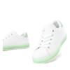 Biało - zielone tenisówki Ivye - Obuwie