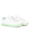 Biało - zielone tenisówki Ivye - Obuwie