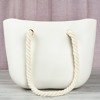 Bílá - béžová gumová taška s držadly - Kabelky 1