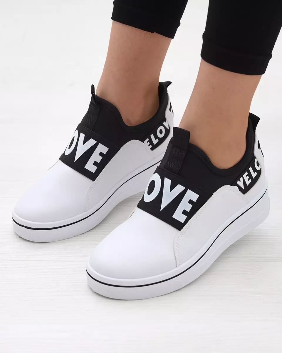 Bílá dámská nazouvací sportovní obuv se skrytou kotvou Dasesa- Footwear