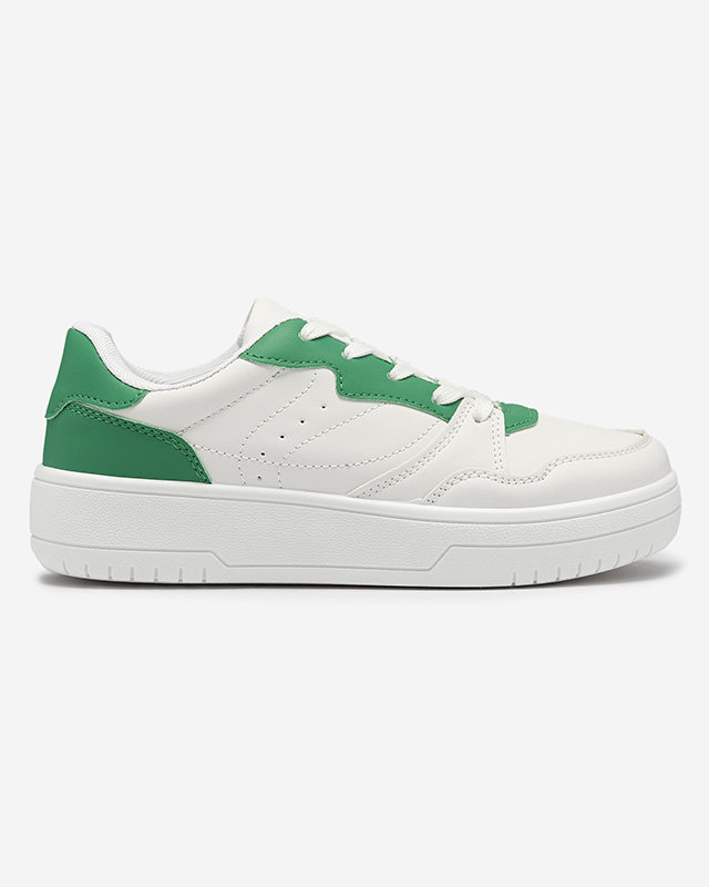 Bílá dámská sportovní obuv se zelenými vložkami Tercua- Obuv