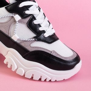 Bílé a černé dámské sportovní boty Wiluna - Obuv