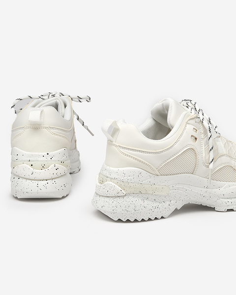 Bílé a ecru sportovní boty pro ženy tenisky Dejis - Footwear