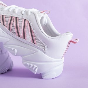 Bílé a růžové sportovní tenisky pro ženy Justar - Obuv