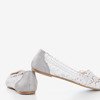 Bílé a stříbrné krajkové baleríny Benet - Footwear 1