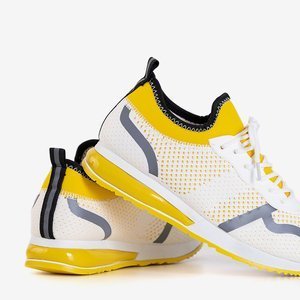 Bílé a žluté dámské sportovní boty Skrotar - obuv