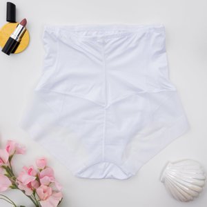 Bílé dámské mírně tvarující kalhotky - spodní prádlo