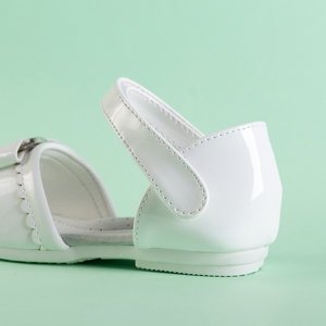 Bílé dětské sandále s mašlí Ksenia - Boty