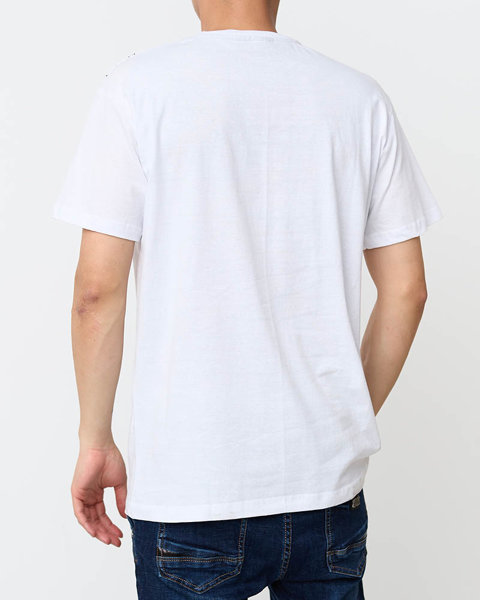 Bílé pánské tričko s potiskem - Oblečení
