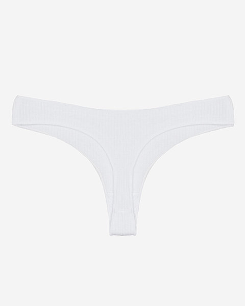 Bílé žebrované kalhotky dámské- Spodní prádlo