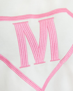 Bílo-růžová dámská sportovní tepláková souprava s nášivkou - Oblečení
