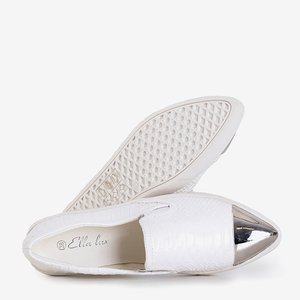 Bílý návlek s lakovanou špičkou Messaderra - obuv