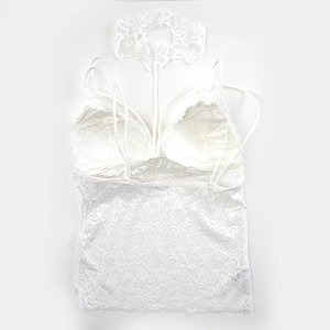 Bralette s bílou krajkou - Spodní prádlo