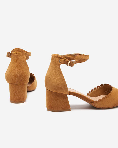 Camel dámské semišové sandály na sloupku Ametis - Obuv
