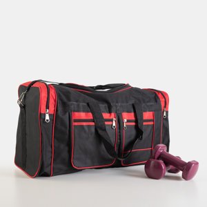 Černá a červená cestovní taška - Kabelky
