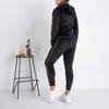 Černá dámská polstrovaná mikina s pruhy - Oblečení
