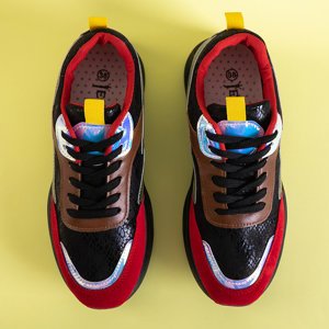 Černá dámská sportovní obuv s barevnými vložkami Masze - Obuv