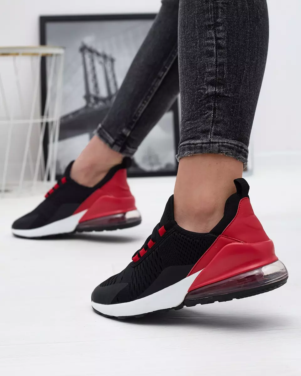 Černá dámská sportovní obuv s červenou vložkou Neterika - Obuv