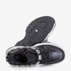 Černá dámská sportovní obuv se zirkony Frewan - obuv