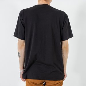 Černé bavlněné pánské tričko s nápisem - Oblečení