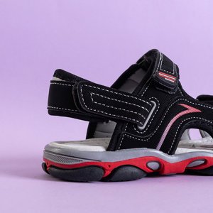 Černé chlapecké sandály na suchý zip Abbu - obuv
