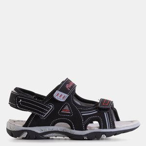Černé chlapecké sandály na suchý zip Elbrus - obuv