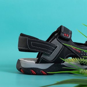 Černé chlapecké sandály na suchý zip Mediu - Obuv