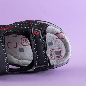 Černé chlapecké sandály na suchý zip Retiz - boty