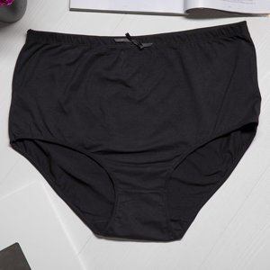 Černé dámské bavlněné kalhotky PLUS SIZE - Spodní prádlo