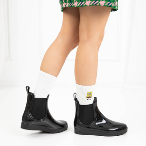 Černé dámské boty do deště s mandlovou špičkou Reili - Obuv
