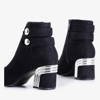 Černé dámské boty na ozdobném sloupku Riom - Obuv
