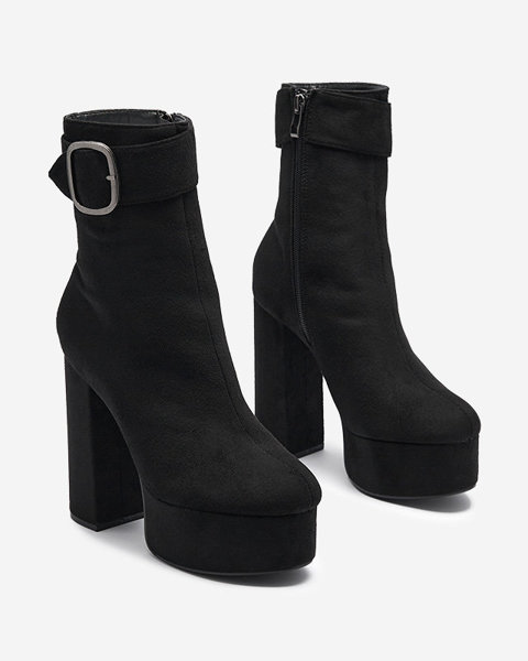 Černé dámské boty na vysokém podpatku Vefera - Obuv