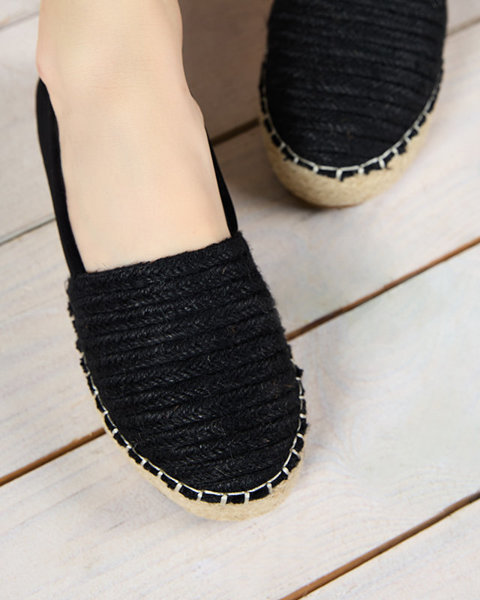 Černé dámské espadrilky na platformě Sunol-Shoes