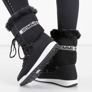 Černé dámské izolované sněhové boty Columbita - obuv