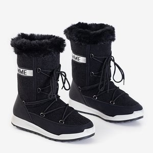 Černé dámské izolované sněhové boty Columbita - obuv