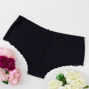 Černé dámské kalhotky s krajkou - Spodní prádlo