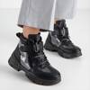 Černé dámské kotníkové boty Oridt s průhlednými vložkami - boty