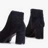 Černé dámské kotníkové boty na nízkém sloupku Alodia - obuv