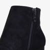 Černé dámské kotníkové boty na nízkém sloupku Alodia - obuv