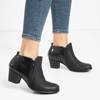 Černé dámské kotníkové boty na postu Idwin - obuv