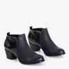 Černé dámské kotníkové boty na postu Idwin - obuv