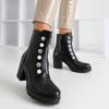 Černé dámské kotníkové boty s ozdobou Binche - obuv