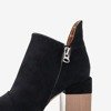 Černé dámské kotníkové boty s výřezy Cintura - obuv