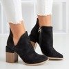 Černé dámské kotníkové boty s výřezy Cintura - obuv