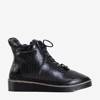 Černé dámské kotníkové boty se zvířecím ražením Brindisi - obuv