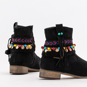 Černé dámské kovbojské boty Livra - obuv