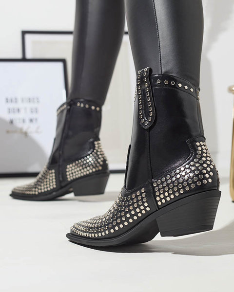 Černé dámské kovbojské boty s jety od Dacote - Footwear