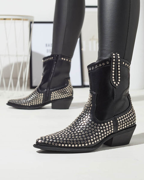 Černé dámské kovbojské boty s jety od Dacote - Footwear
